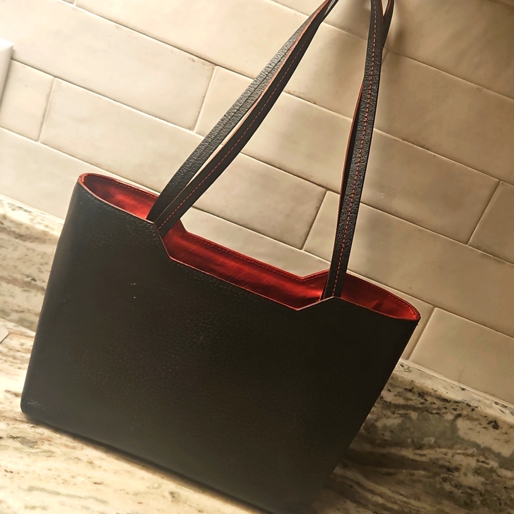 Tumi Black and Red Tote Bag